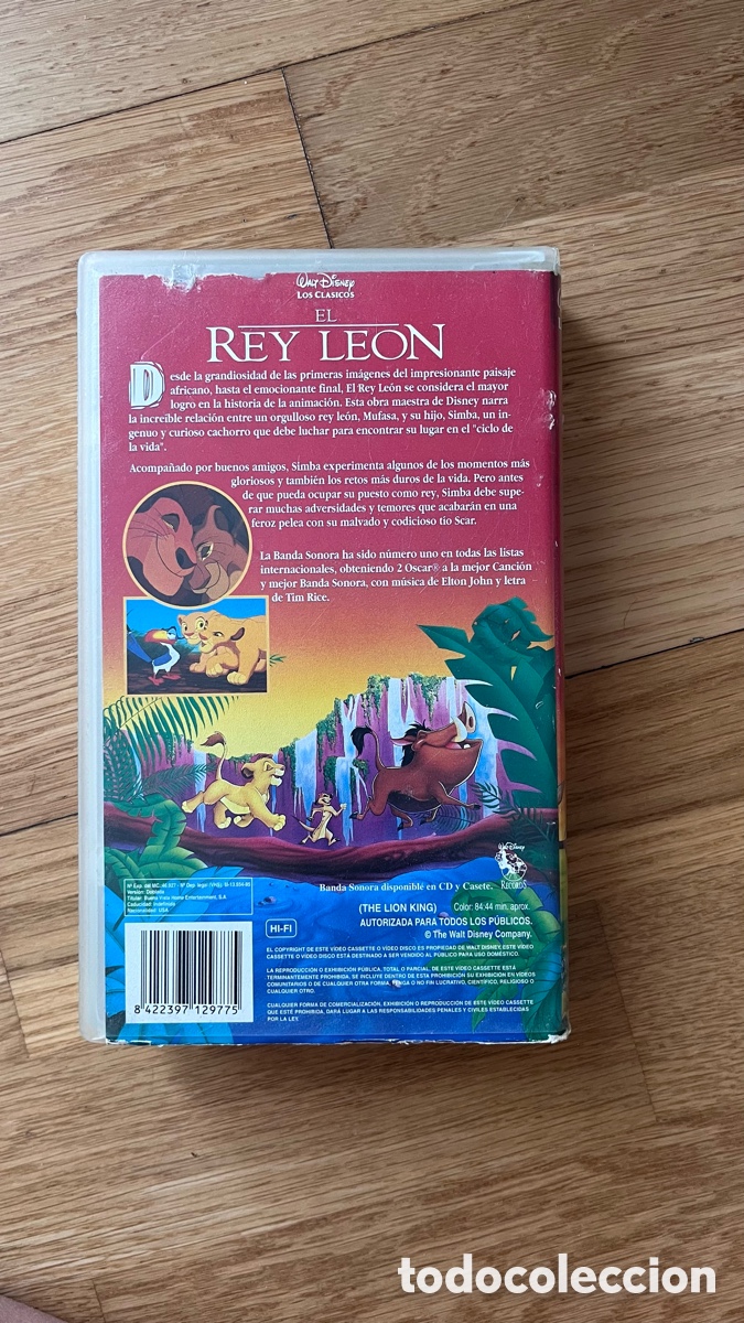 Cine: VHS Disney original - El Rey Le&oacute;n - Foto 2
