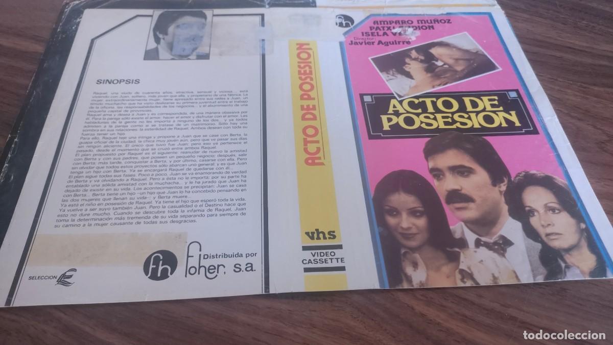 Cine: CARATULA BETA, VHS- ACTO DE POSESION, AMPARO MU&Ntilde;OZ, ISELA VEGA, DIFICIL