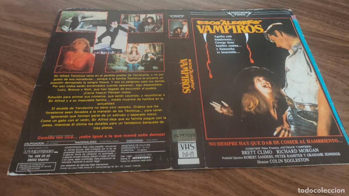 Cine: CARATULA BETA, VHS- ESOS ALEGRES VAMPIROS, TERRORIFICA COMEDIA, DIFICIL