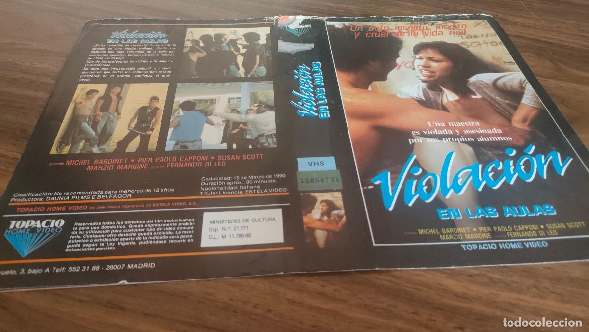 Cine: CARATULA BETA, VHS- VIOLACION EN LAS AULAS, CARCELES