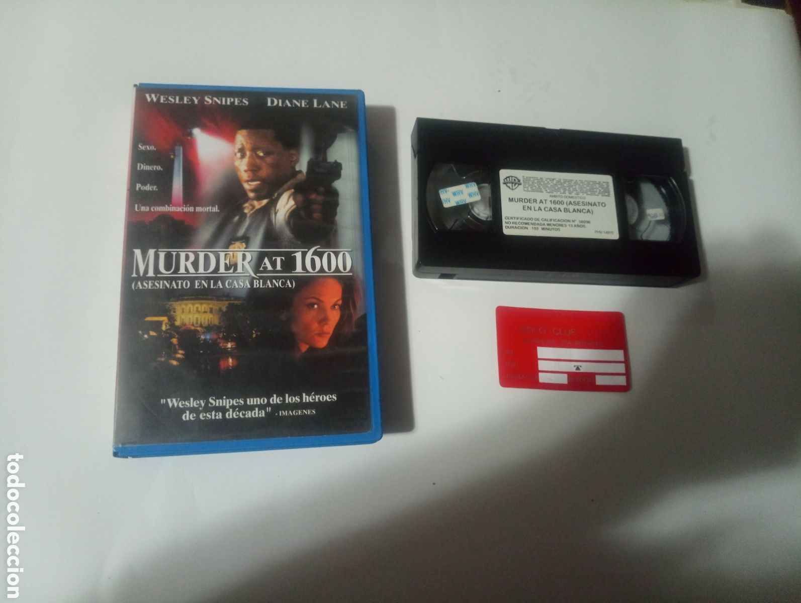 Cine: VHS ASESINATO EN LA CASA BLANCA - MURDER AT 1600 - WESLEY SNIPES