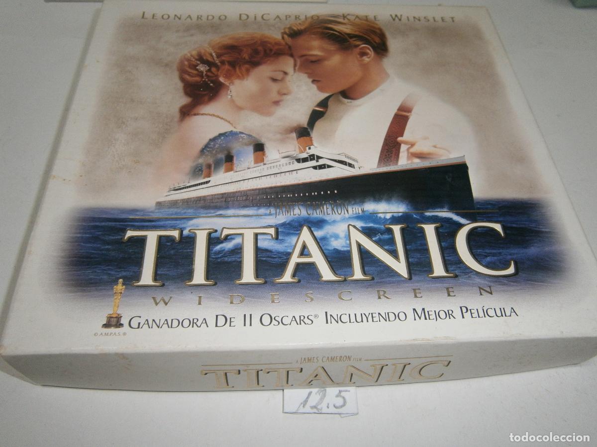 Cine: SET TITANIC EDICION ESPECIAL: PELICULA VHS + 8 FOTOGRAMAS + TROZO CELULOIDE 5 NEGATIVOS PELICULA