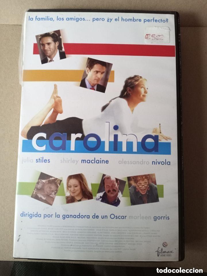 Cine: VHS - pelicula CAROLINA ---- JULIA STILES - SHIRLEY MACLAINE - ALLESANDRO NIVOLA ---LEER DETALLES .