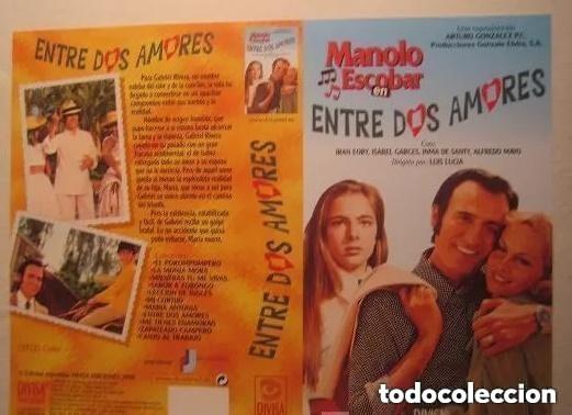 Cine: Caratula de video VHS - Entre dos amores - Manolo Escobar - Inma de Santis