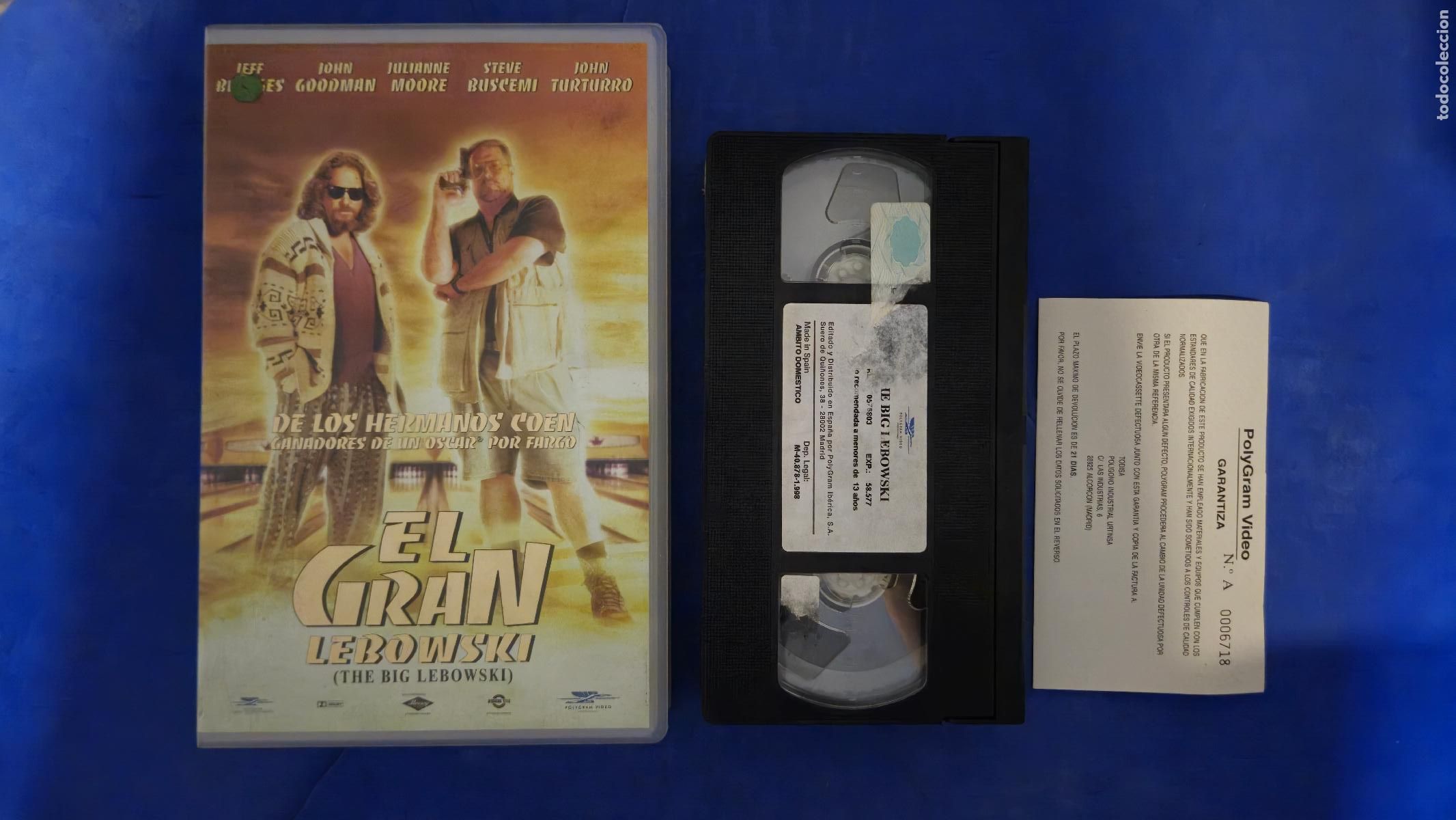 Cine: EL GRAN LEBOWSKI EDICION VIDEOCLUB VHS (HW3)