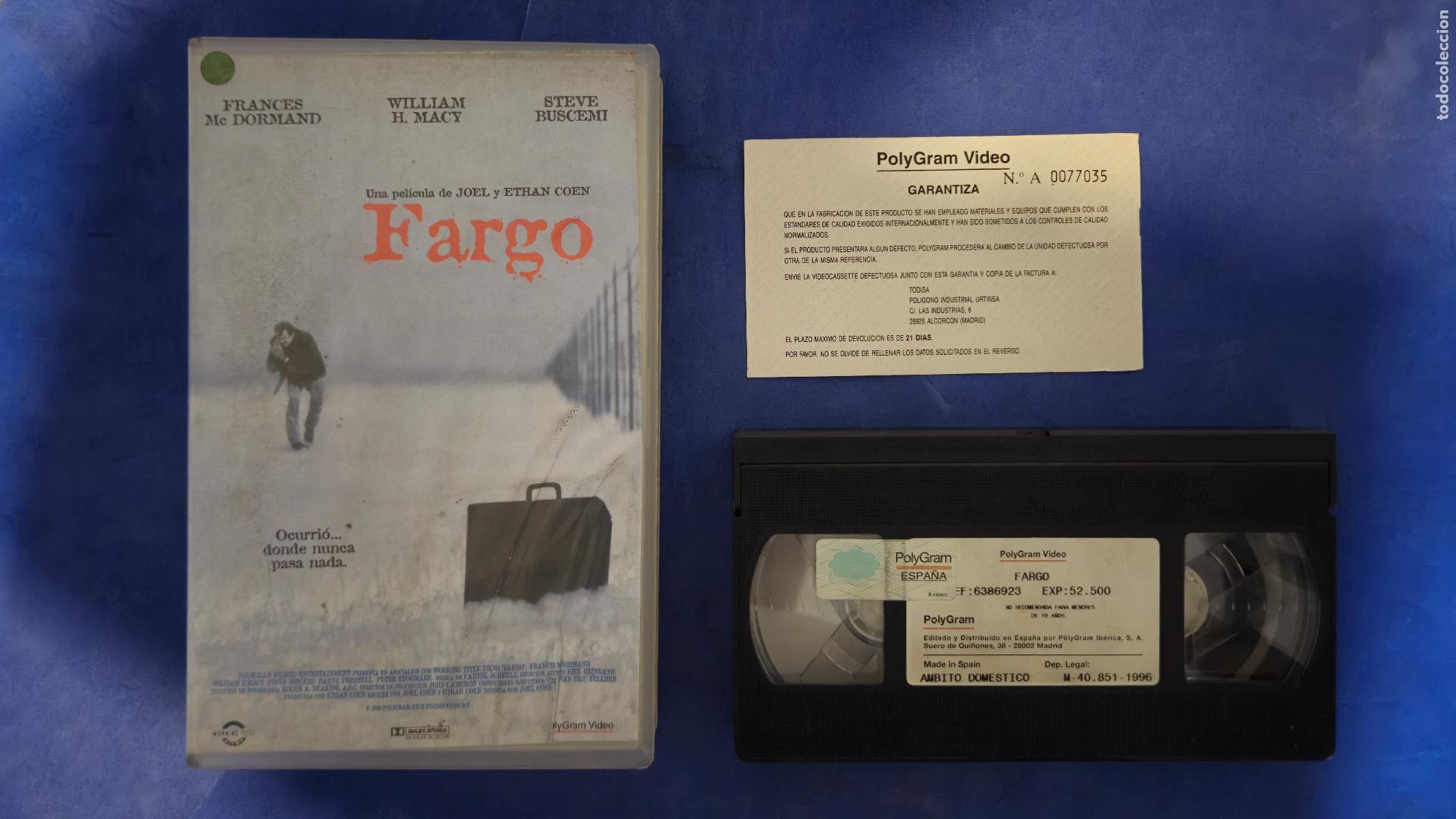 Cine: FARGO VHS (HW3) JOEL Y ETHAN COEN