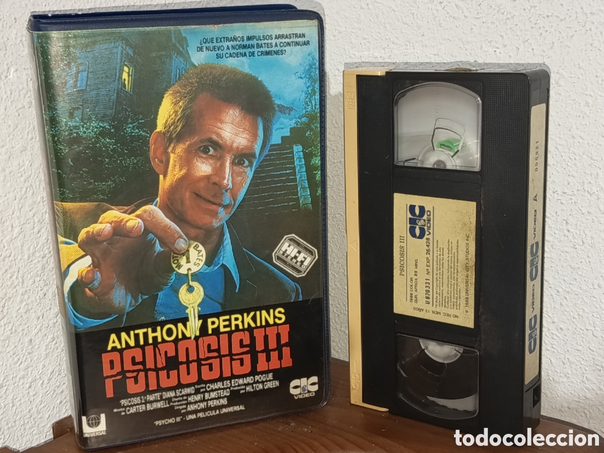 Cine: Psicosis 3 III. Anthony perkins. Pel&iacute;cula VHS
