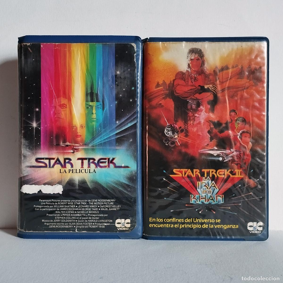 Cinema: STAR TREK LA PELICULA + LA IRA DE KHAN (CIC - RCA) CAJA GRANDE VHS, 1&ordf; EDICI&Oacute;N DE VIDEOCLUB