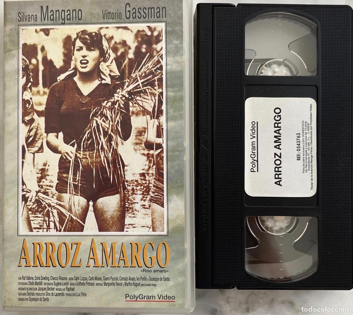 Cine: ARROZ AMARGO. SILVANA MANGANO. VITTORIO GASSMAN. VHS