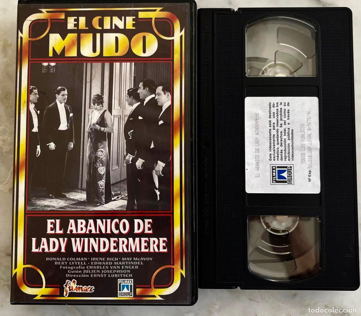 Cine: EL ABANICO DE LADY WINDERMERE. RONALD COLMAN. IRENE RICH. MAY McAVOY. CINE MUDO. VHS