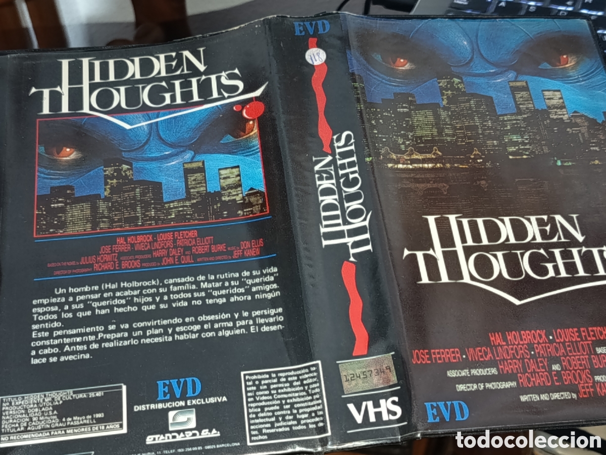 Cine: Hidden thoughts. Pel&iacute;cula VHS - Foto 2