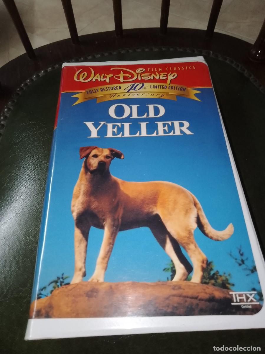 Cine: Old yeller vhs caja grande rrareza con publicidad