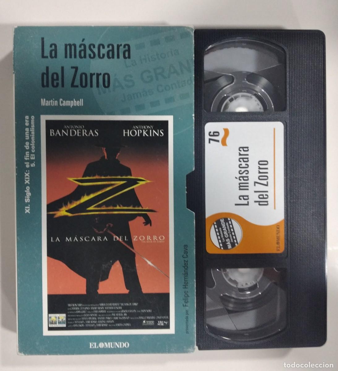 Cine: VHS: La m&aacute;scara del Zorro -Colecci&oacute;n El Mundo 76