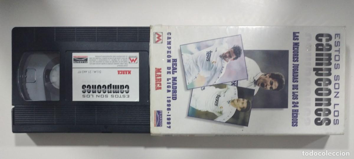 Cine: VHS: Estos son los campeones. Real Madrid campe&oacute;n de liga 1996-1997