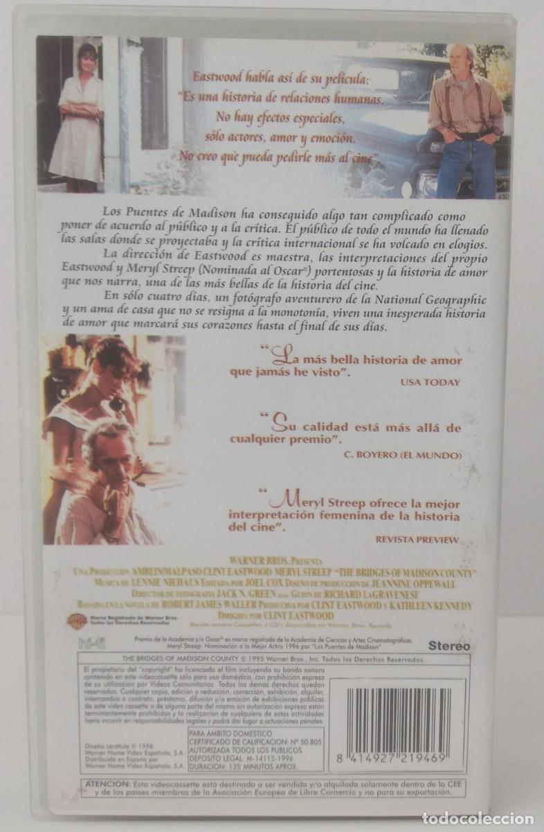 Cine: VHS: Los puentes de Madison - Foto 2