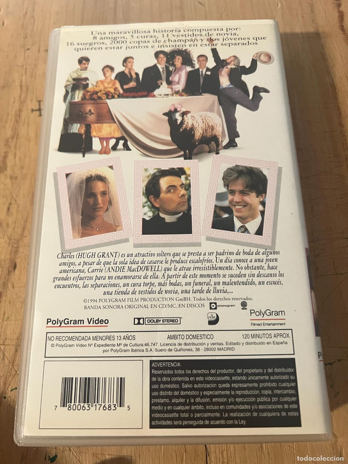 Cine: Cuatro bodas y un funeral. VHS - Foto 3