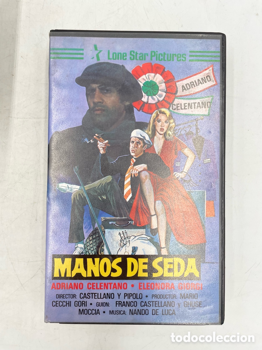 Cine: VHS pel&iacute;cula comedia rom&aacute;ntica italiana &rdquo;Manos de seda&rdquo; (Mani di velluto) 1979.