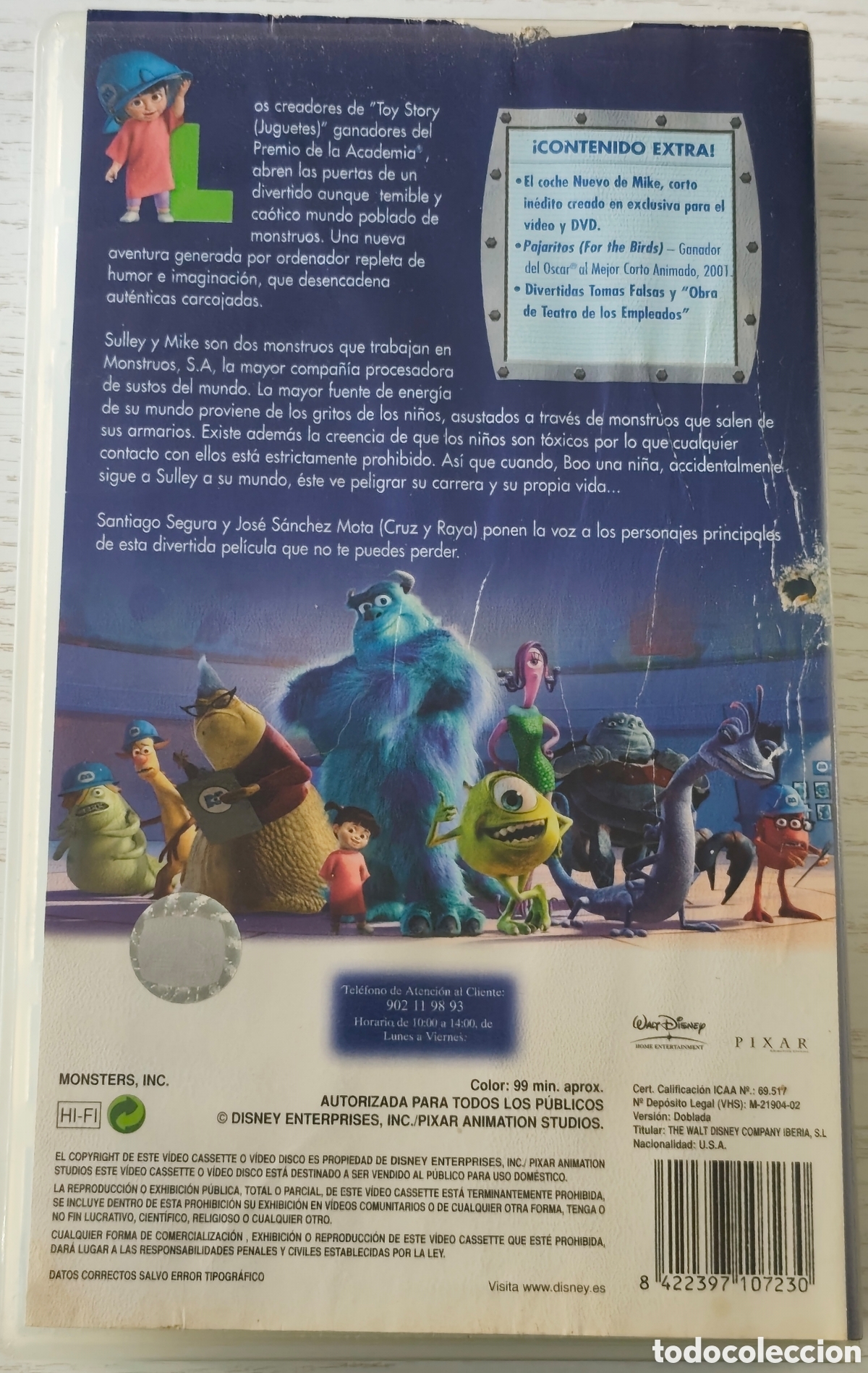 Cine: CINTA VHS: MONSTRUOS S.A. DE DISNEY - Foto 3