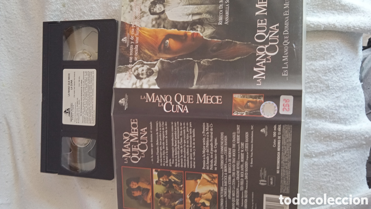 Cine: La mano que mece la cuna &ndash; VHS / Pel&iacute;cula de suspense &ndash; Rebecca De Mornay y Annabella Sciorra