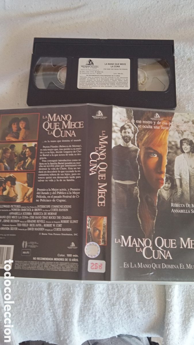Cine: La mano que mece la cuna &ndash; VHS / Pel&iacute;cula de suspense &ndash; Rebecca De Mornay y Annabella Sciorra