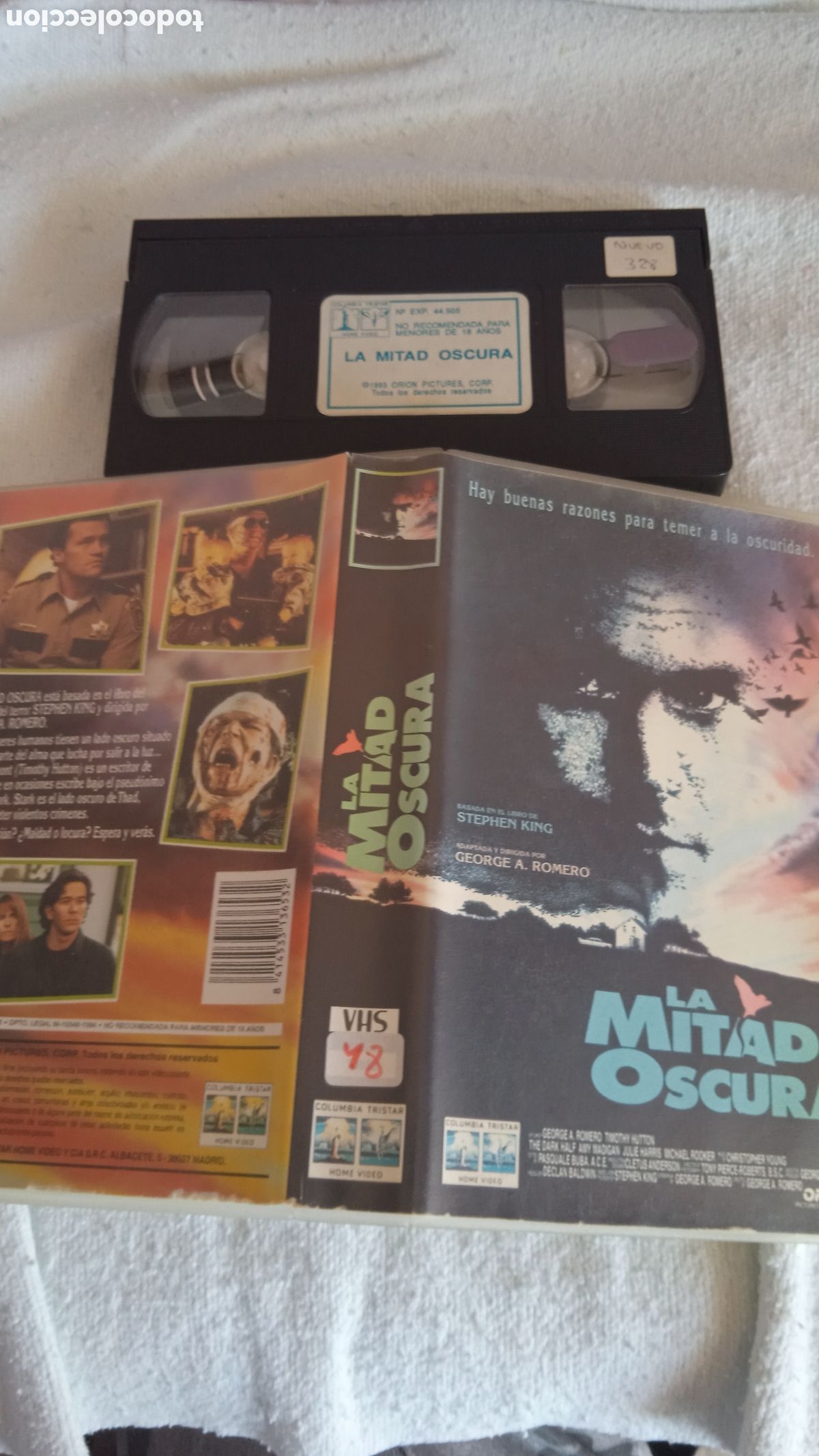 Cine: VHS La Mitad Oscura &mdash; Stephen King / George A. Romero &mdash; Edici&oacute;n original