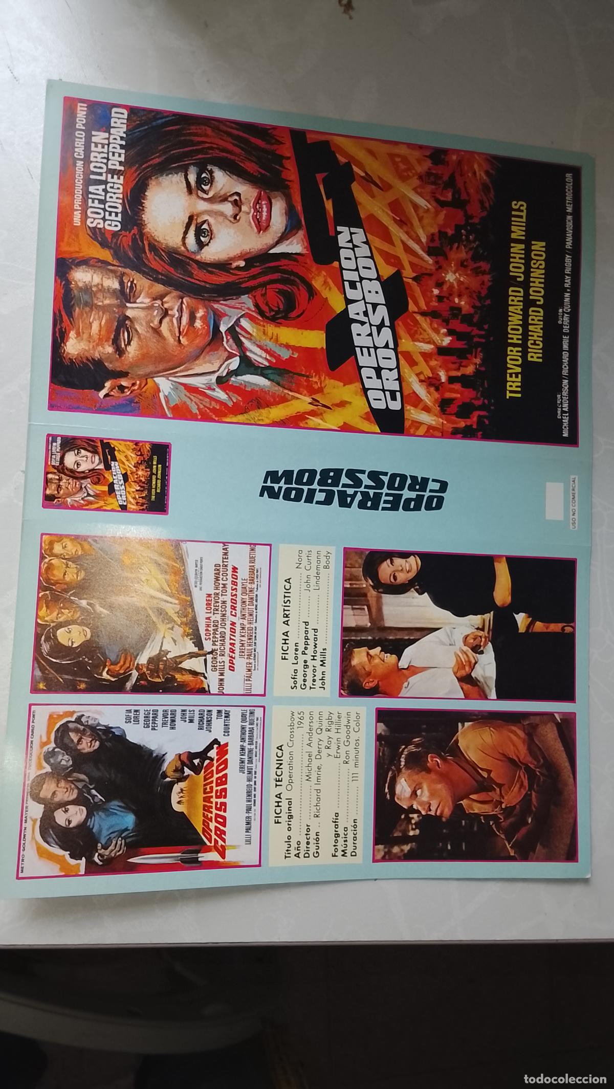 Cine: ANTIGUA CARATULA CINE PELICULA VHS - SOLO LA CARATULA - SOFIA LOREN OPERACION CROSSBOW