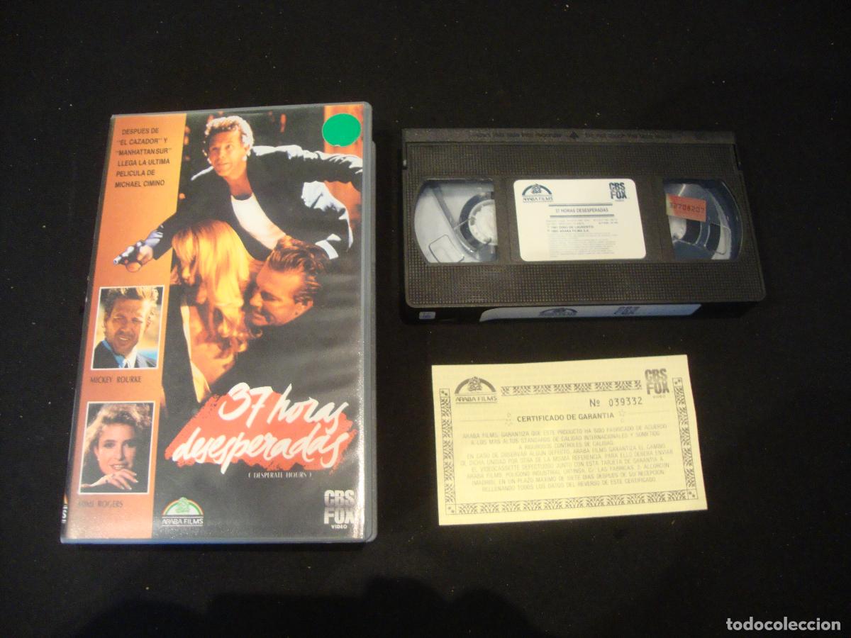 Cine: VIDEO VHS 37 HORAS DESESPERADAS