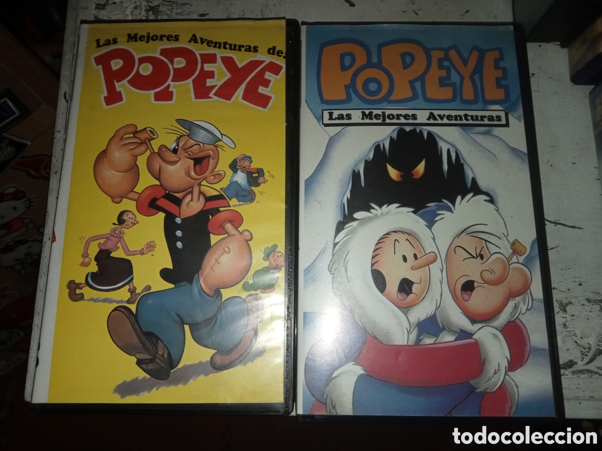 Cine: 2 VHS las mejores aventuras Popeye