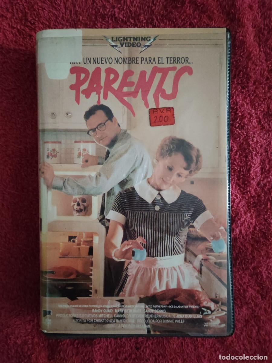 Cine: PARENTS (1989) VHS 1&ordf; EDICI&Oacute;N TRIPICTURES COMEDIA TERROR RANDY QUAID SANDY DENNIS