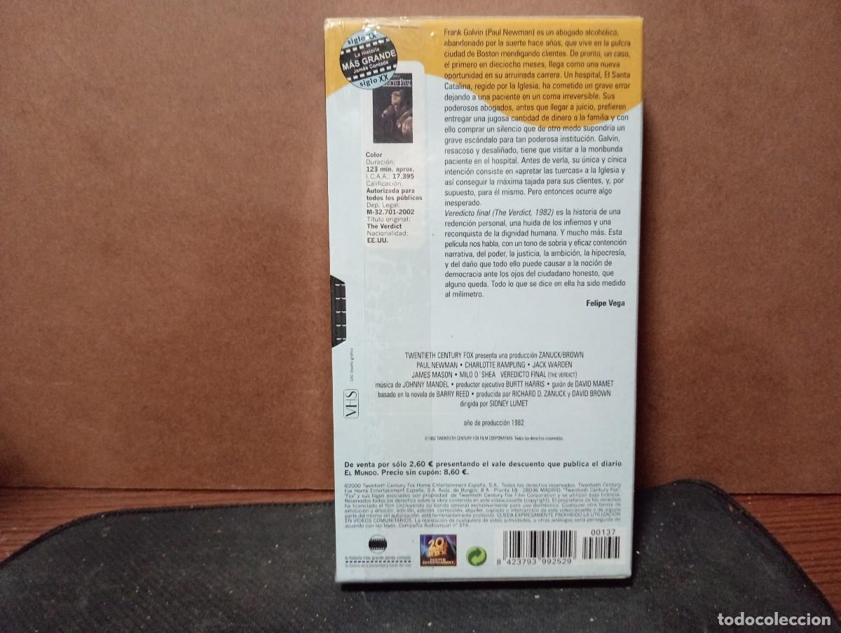 Cine: Pelicula vhs &rdquo; Veredicto final&rdquo; precintada - Foto 2