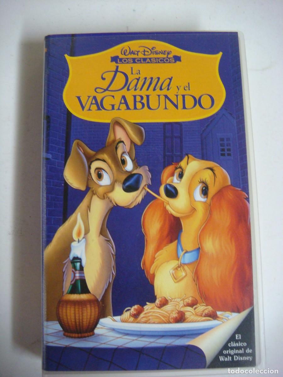 Cine: V.H.S.DE LA DAMA Y EL VAGABUNDO DE WALY DISNEY-(&)