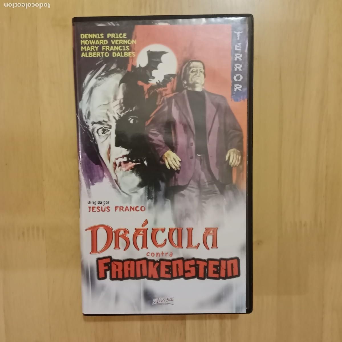Cine: DRACULA CONTRA FRANKENSTEIN - VHS - DIVISA EDICIONES - A&Ntilde;O 1972.