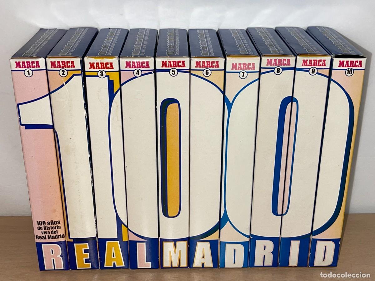 Cine: Colecci&oacute;n Completa 100 A&ntilde;os de Historia Viva del REAL MADRID 10 v&iacute;deos VHS a&ntilde;o 2001 Marca RM