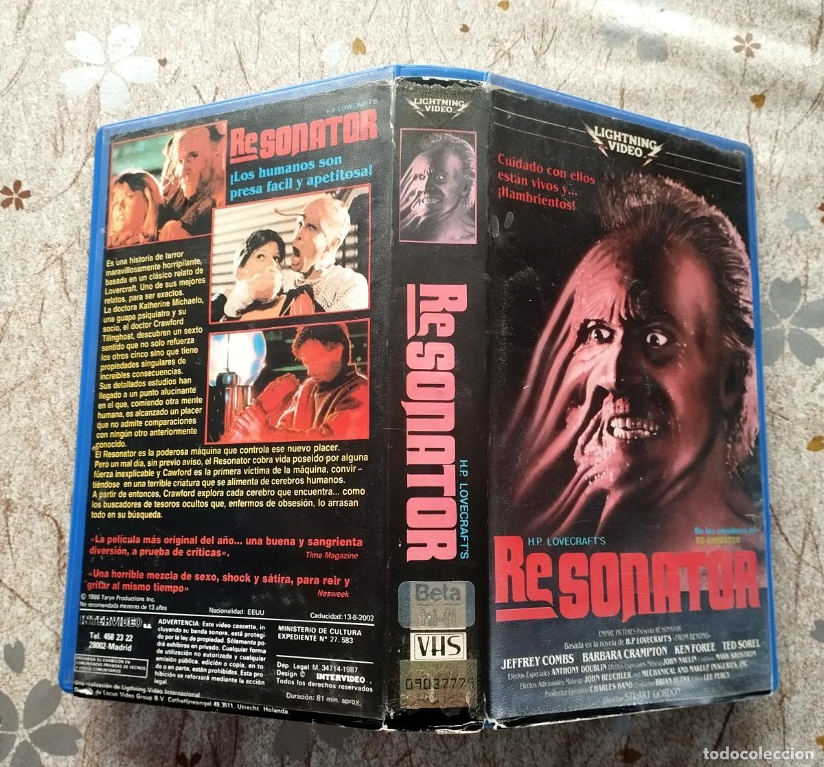 Cine: Pelicula VHS RESONATOR / CINE DE TERROR / CINE GORE / CINE DE CULTO / SLASHER / STUART GORDON