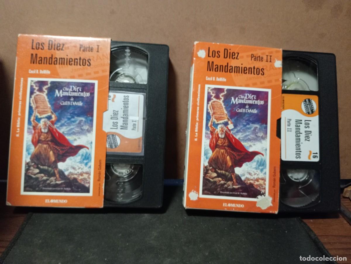 Cine: pelicula vhs &rdquo;Los Diez Mandamientos &rdquo; en dos partes