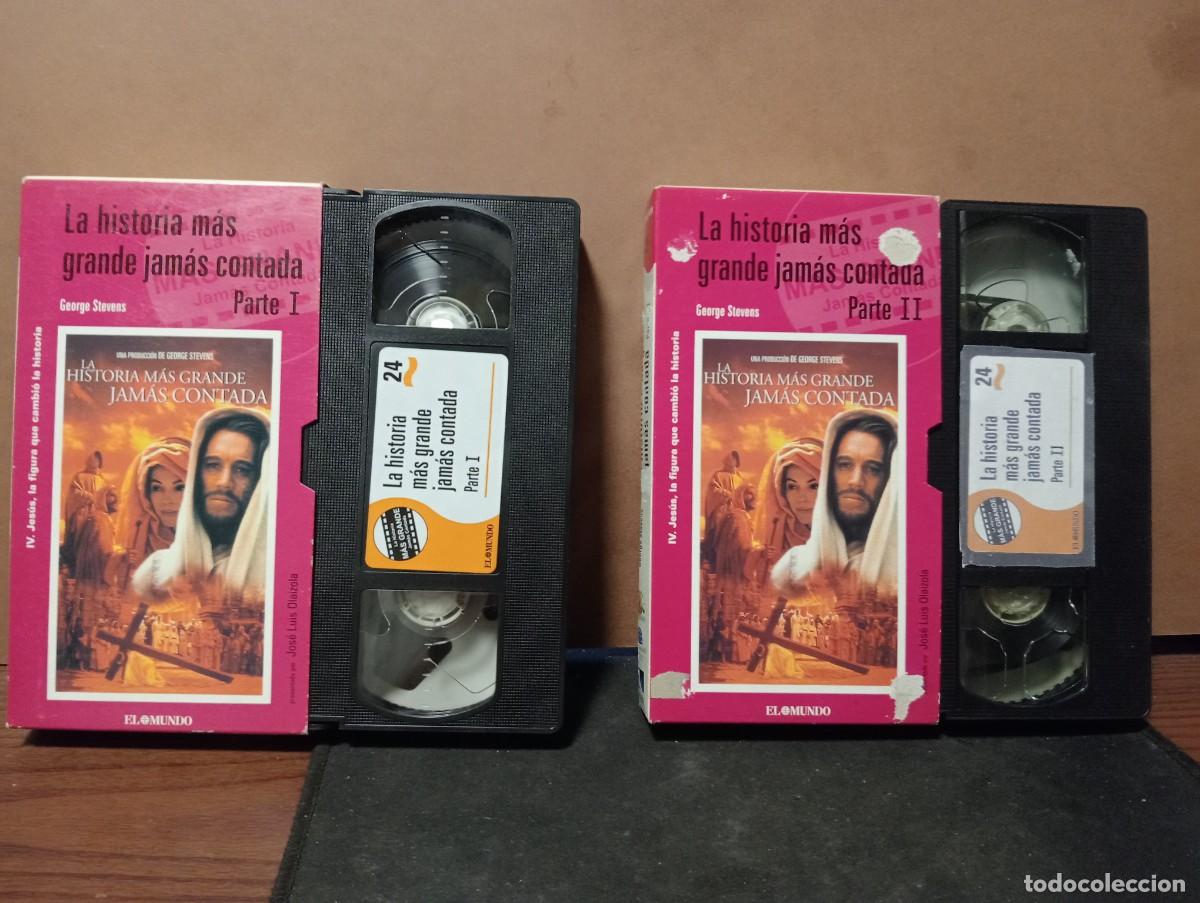 Cine: pelicula vhs &rdquo;La historia mas grande jamas contada &rdquo; en dos partes