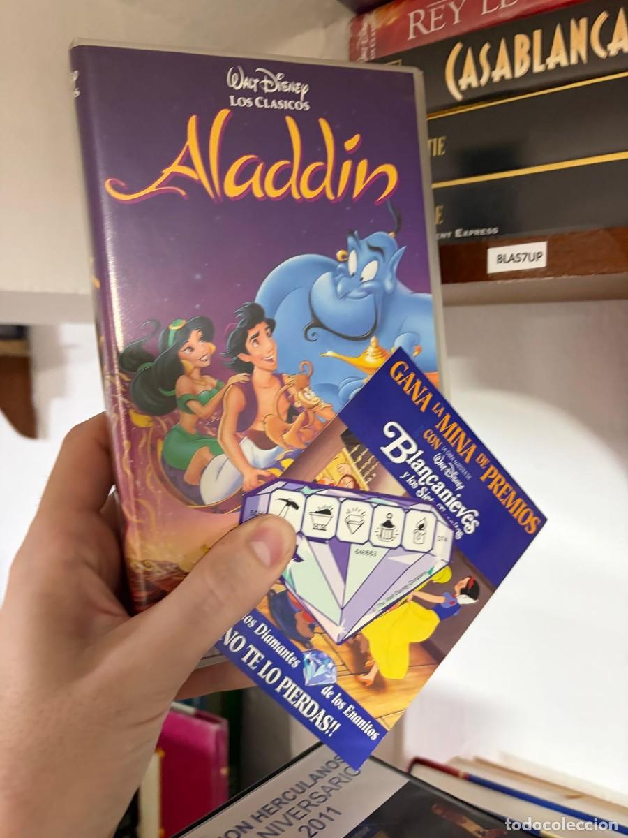 Cine: BLAS7UP &mdash; Aladdin &mdash; Walt Disney VHS CON DOCUMENTOS ORIGINALES PUBLICITARIOS