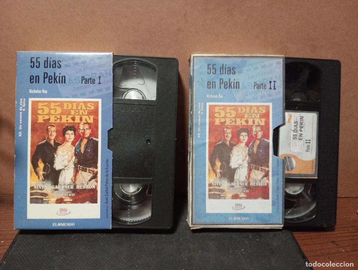 Cine: pelicula vhs&rdquo; 55 dias en Pekin&rdquo; en dos partes