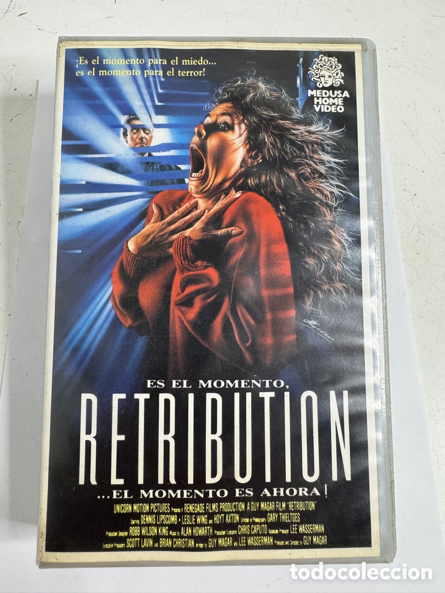 Cine: VHS de la pel&iacute;cula de terror de 1987 titulada Retribution Medusa Home Video
