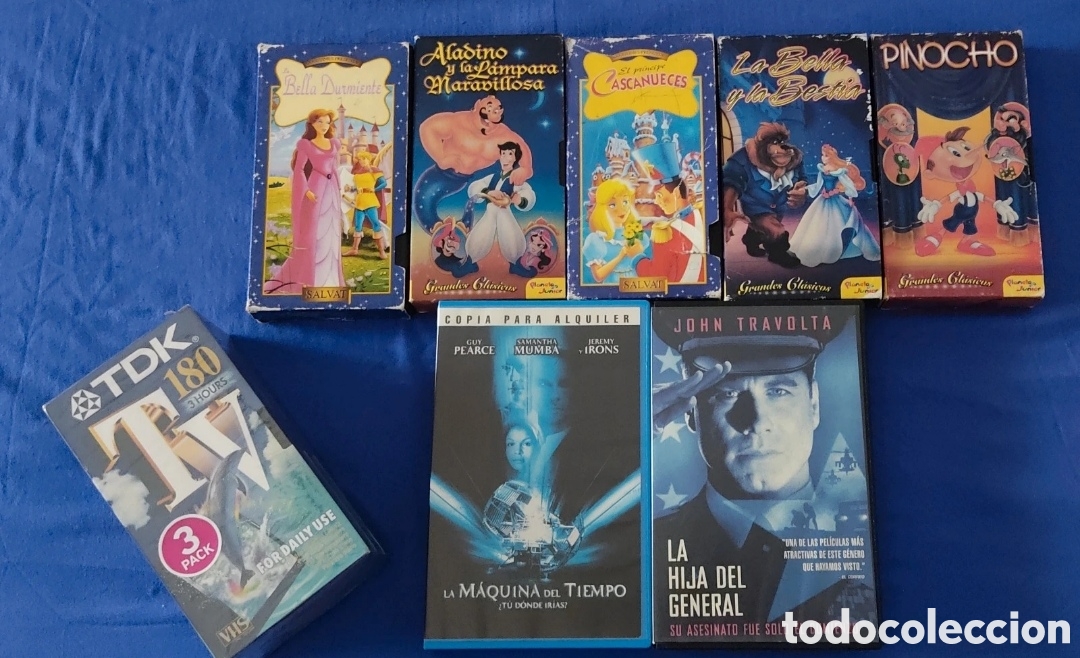 Cine: Lote Cintas VHS: Pack TDK Precintado + Pel&iacute;culas Animaci&oacute;n y Cine