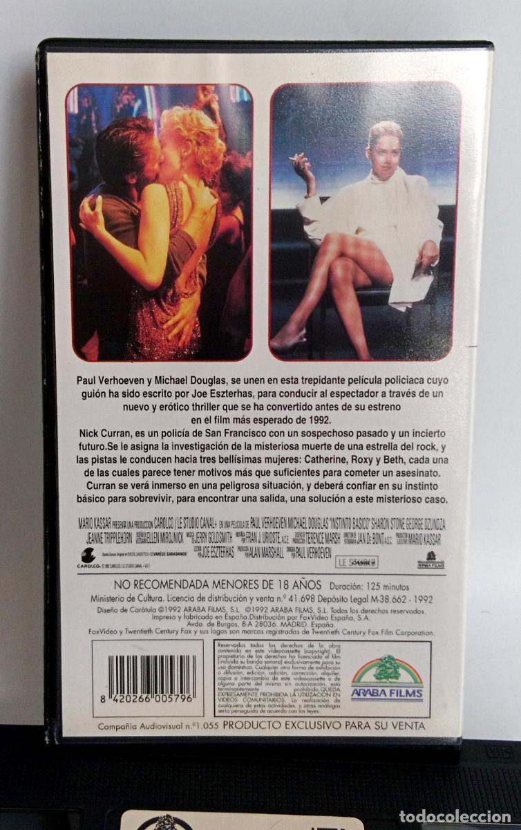 Cine: INSTINTO BASICO EN VHS - Foto 2