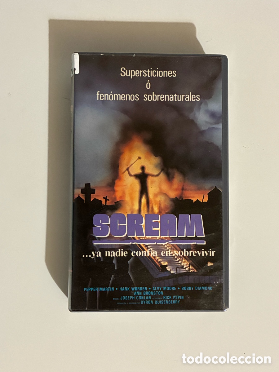 Cine: Scream - Pel&iacute;cula VHS 1&ordf; edici&oacute;n videoclub / y nadie confia en sobrevivir 1989