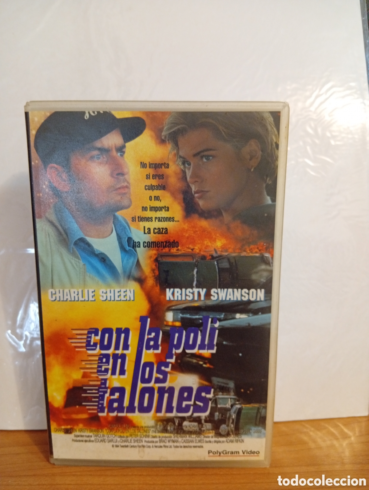 Cine: Con la poli en los talones vhs