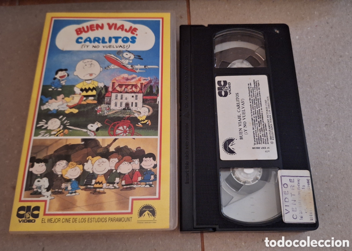 Cine: Buen Viaje Carlitos VHS Snoopy