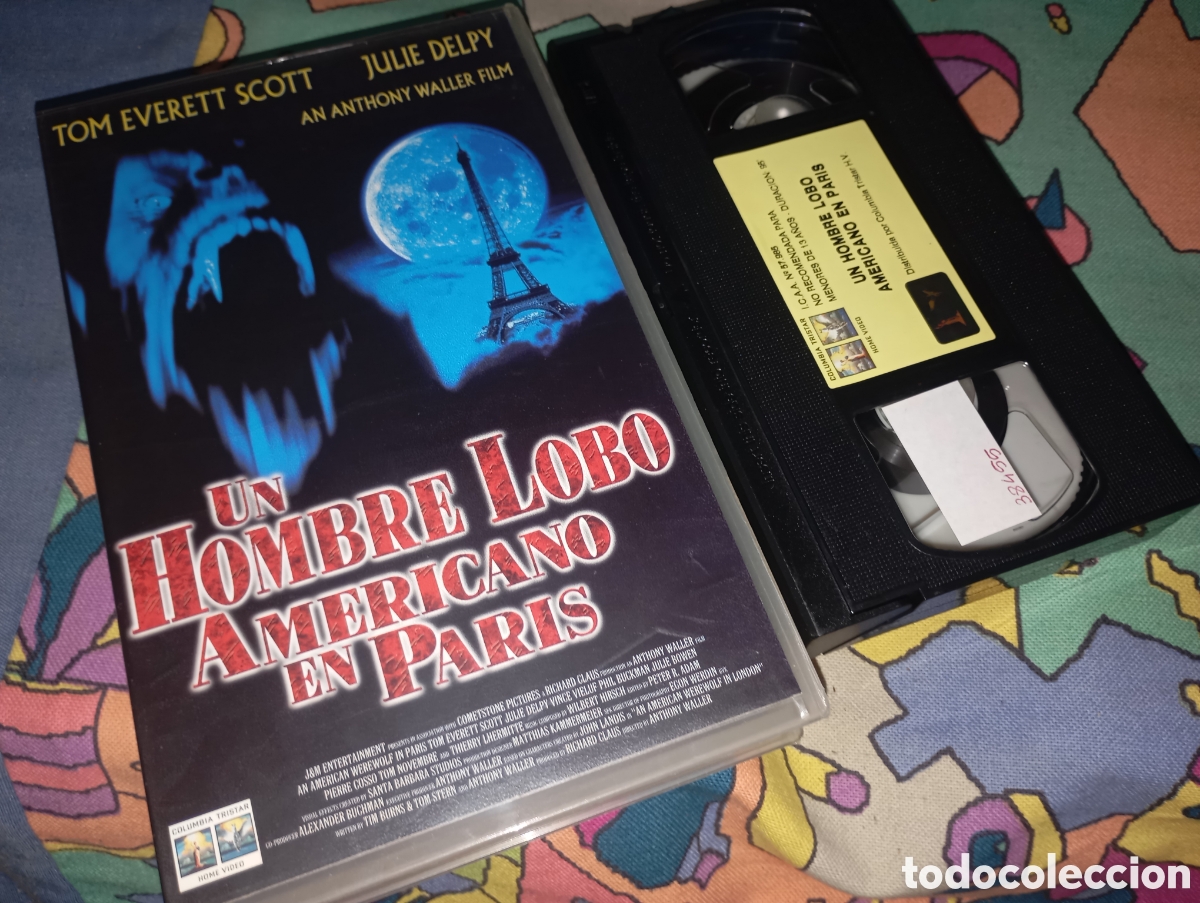 Cine: Un hombre lobo americano en paris- vhs- caja grande- terror