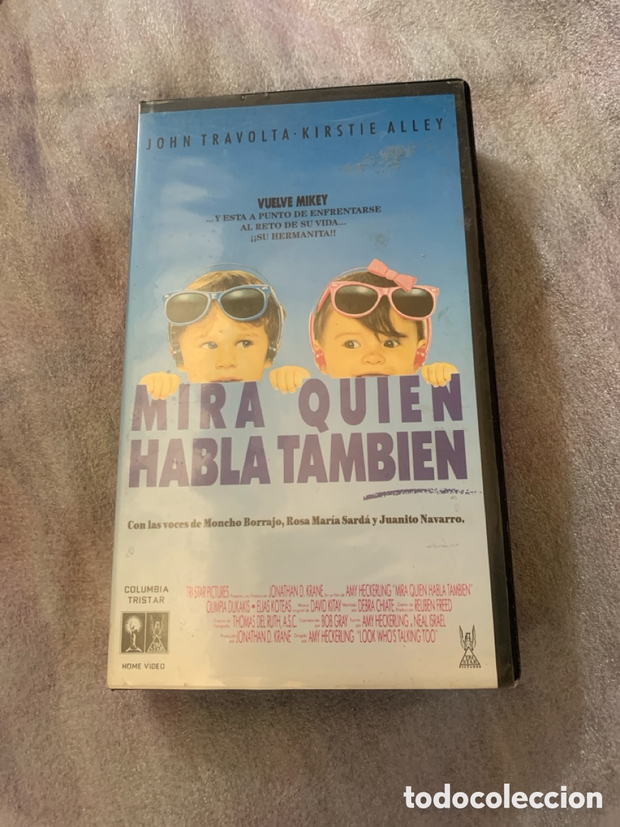 Cine: Mira quien habla tambi&eacute;n VHS travolta lote VHS ver descripccion