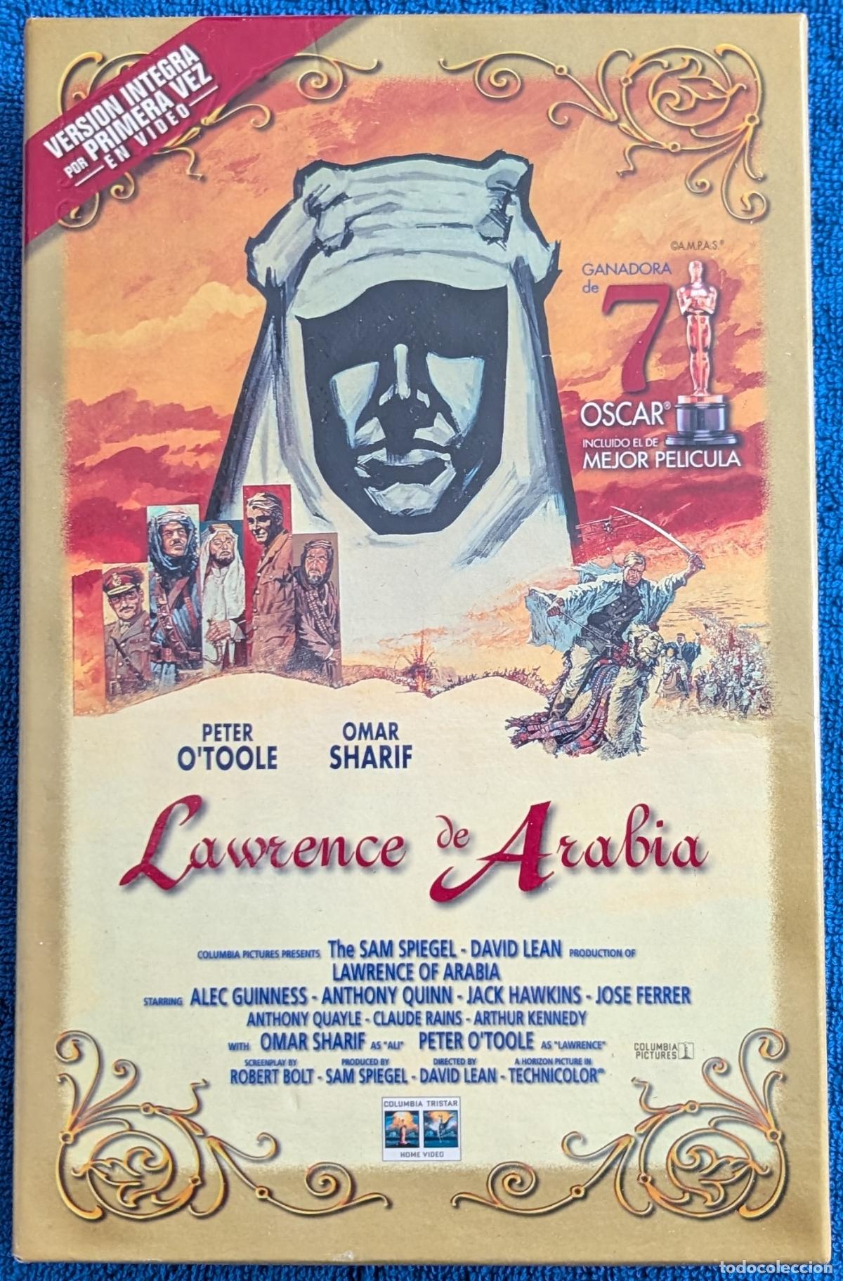 Cine: Lawrence de Arabia - Peter O'Toole - Omar Sharif - Ganadora de 7 Oscars - Columbia Tristar (1990)