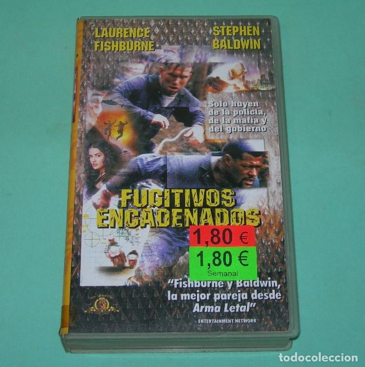 Cine: PEL&Iacute;CULA VHS FUGITIVOS ENCADENADOS - LAURENCE FISHBURNE - STEPHEN BALDWIN -