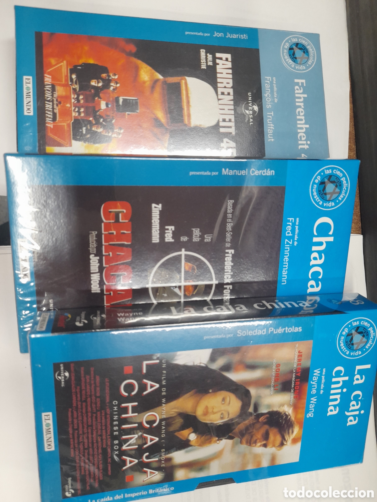 Cine: Pack 2. 3 pel&iacute;culas VHS. La caja china. Chacal. Fahrenheit 45.