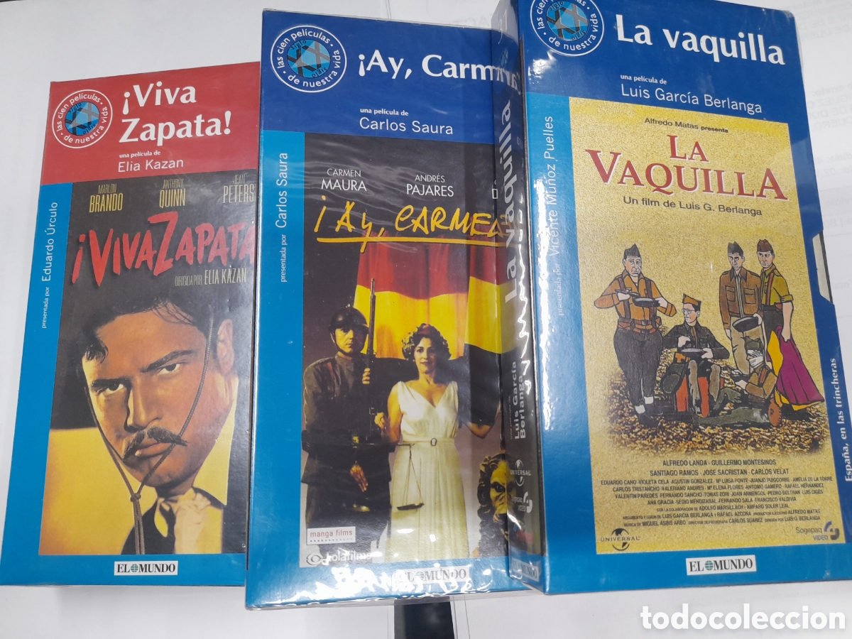 Cine: Pack 5. 3 Pel&iacute;culas Nuevas en VHS. La Vaquilla. &iquest;Ay, Carmela! y &iexcl;Viva Zapata!.
